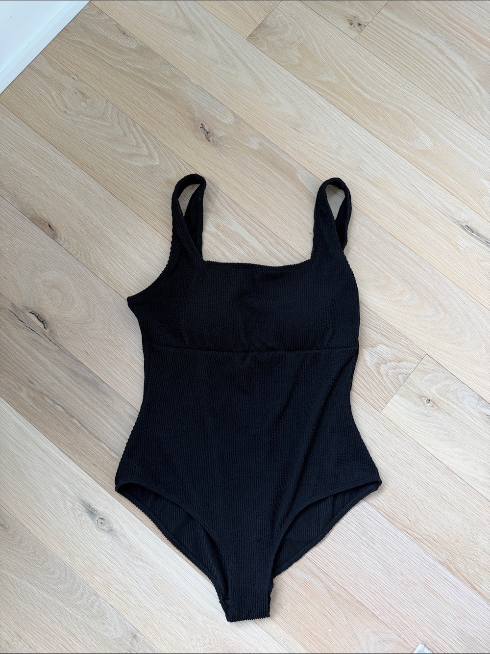 NEXT Seraphine maternity women’s Black Textured Square Neck One-Piece Swimsuit